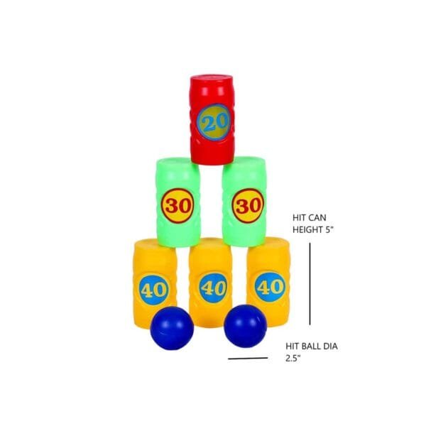Hitcans Small knock down tower hit ball toy game for boys and girls - Image 2